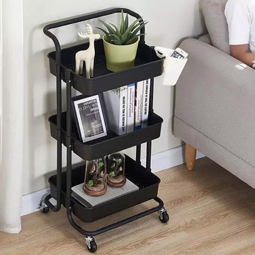 3 Tier Kitchen Trolley Rack (Plastic)