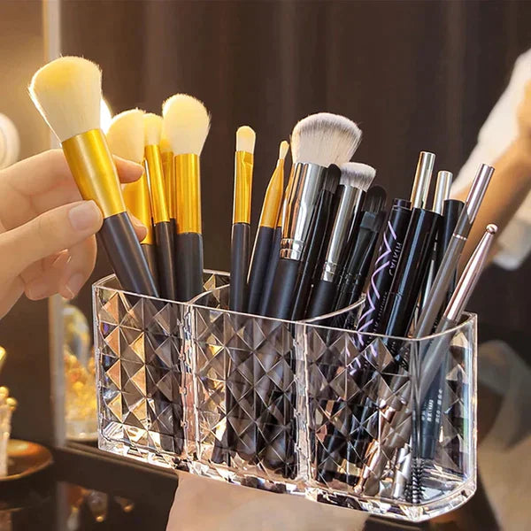 Acrylic Diamond Cut Desktop Organizer