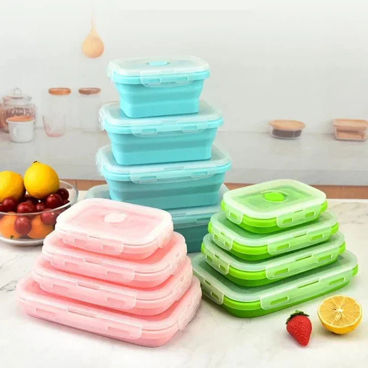 4Pcs Silicone Lunch Box