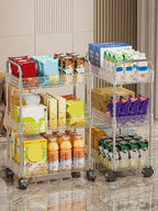 Multifunctional Acrylic Storage Trolley With Wheels