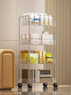 Multifunctional Acrylic Storage Trolley With Wheels
