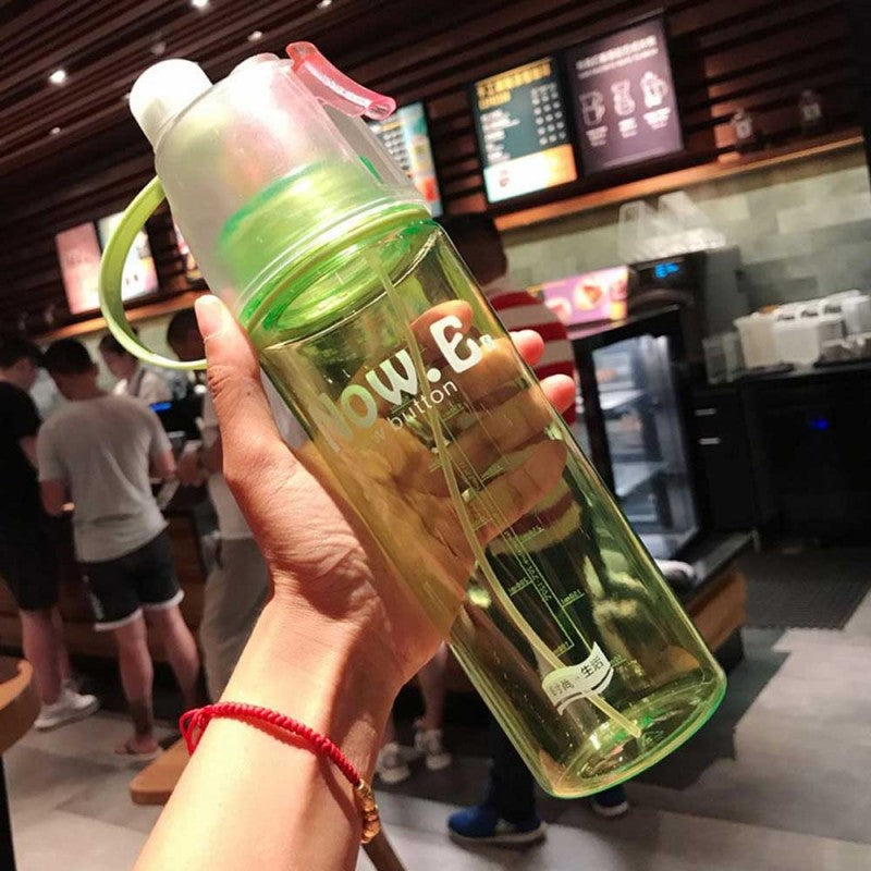 Sports Water Bottle With Mist Spray