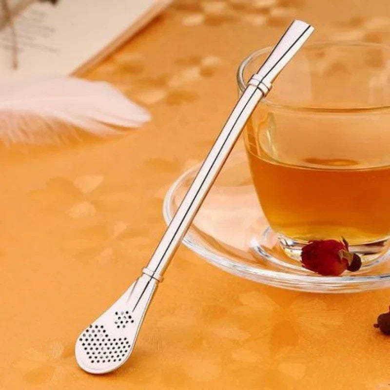PREMIUM STEEL SPOON & STRAW