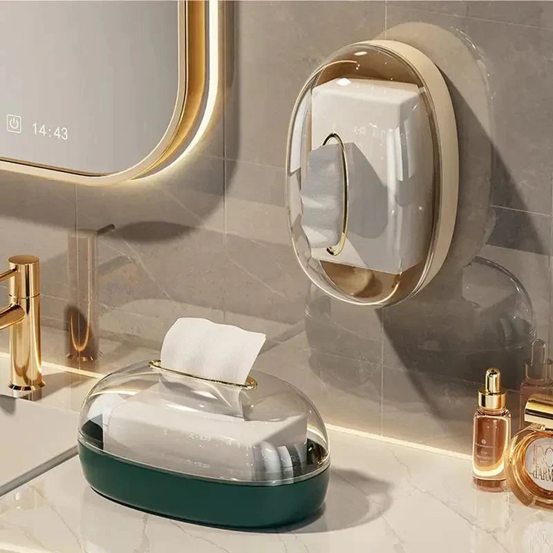 Wall Mounted Oval Tissue Box