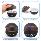Wood Grain Round Humidifier