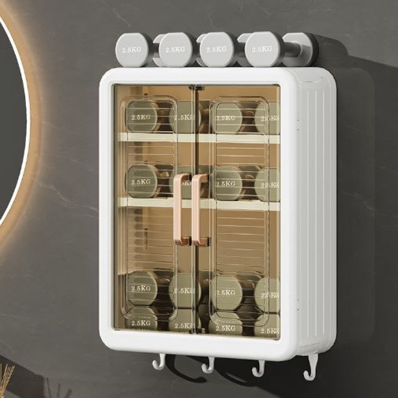 Wall-Mounted Storage Rack with Magnetic Suction