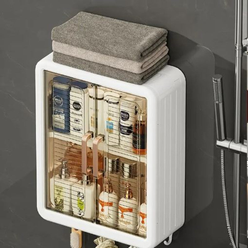 Wall-Mounted Storage Rack with Magnetic Suction