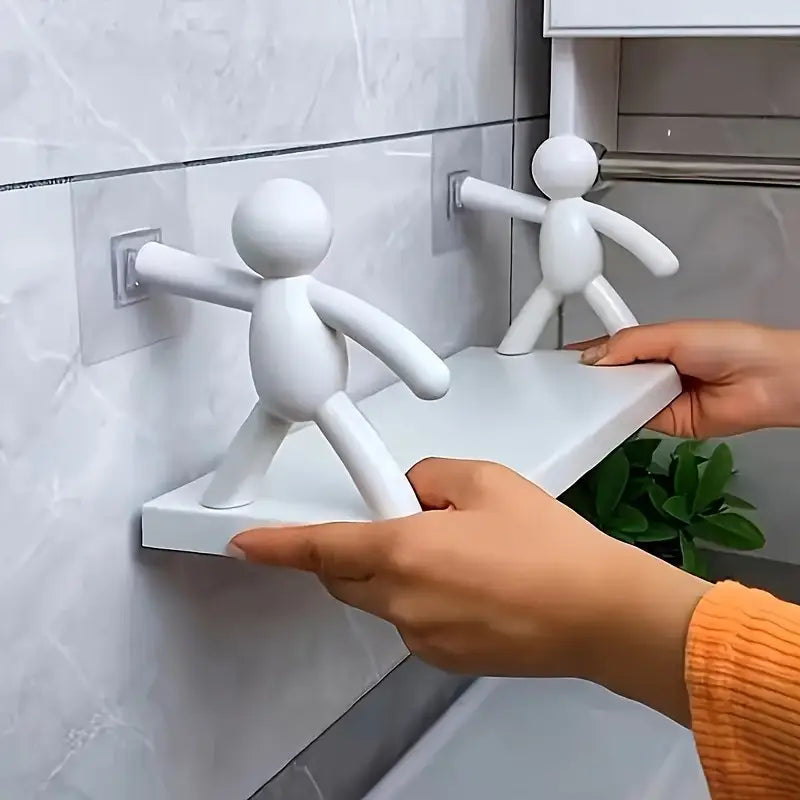 Modern Humanoid Plastic Wall-Mounted Storage Shelf