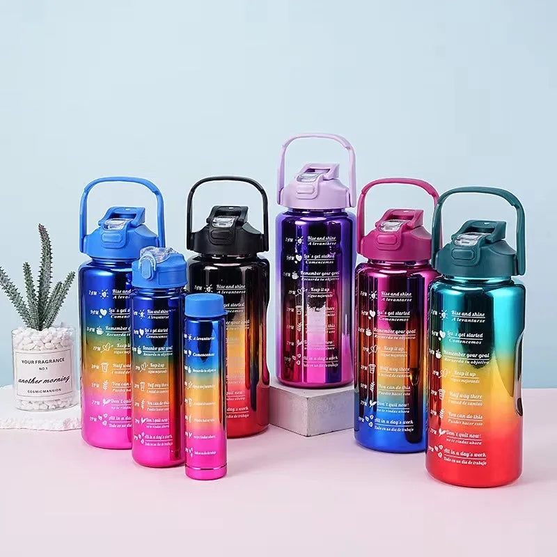 Set of 3 Metallic Color Water Bottle