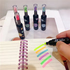 6 Pcs Bottle Shape Mini Highlighter