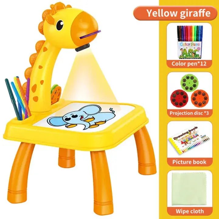 3 In 1 Kids Painting Drawing Activity Kit Projector Table