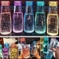 Crystal Glass Water Bottle and Plastic LID