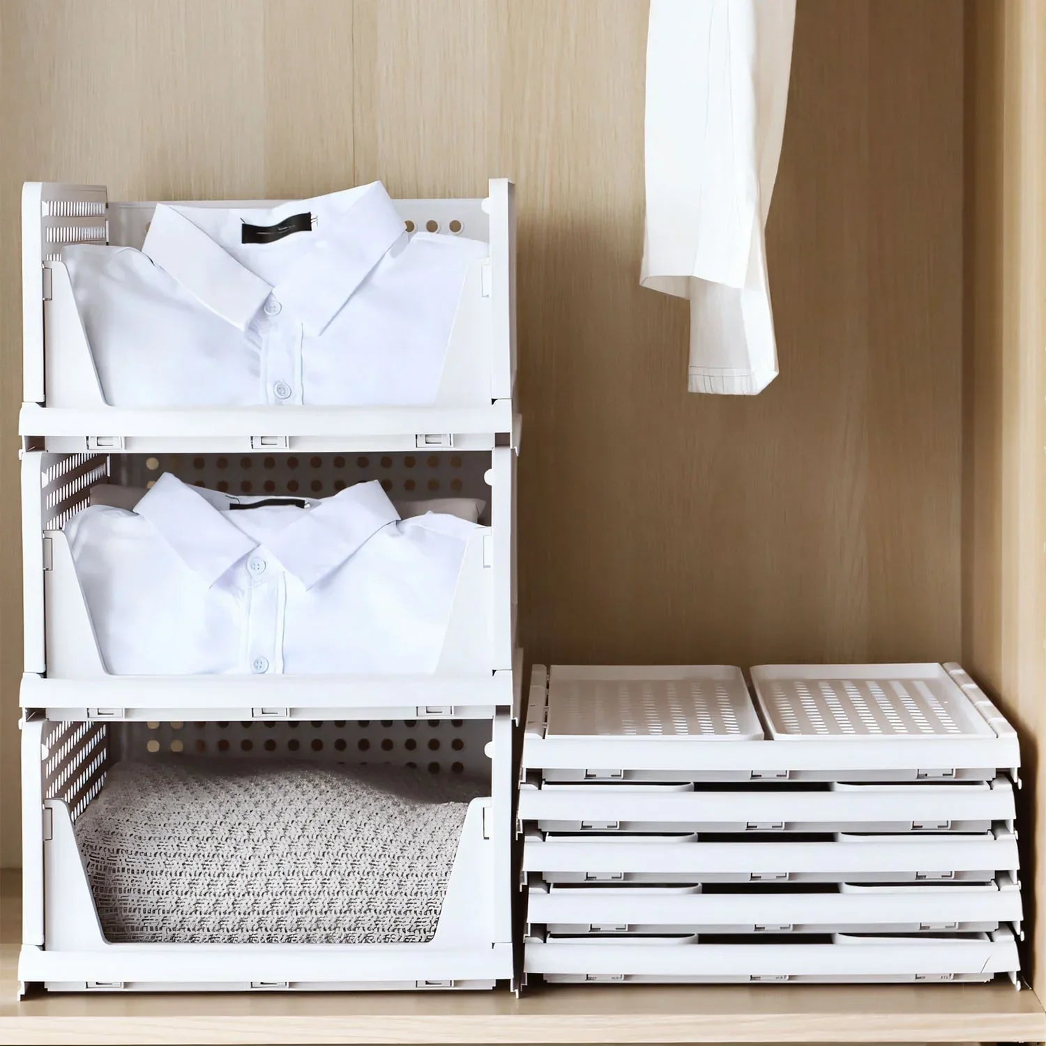 Foldable Storage Bin Stackable Drawer – Martix