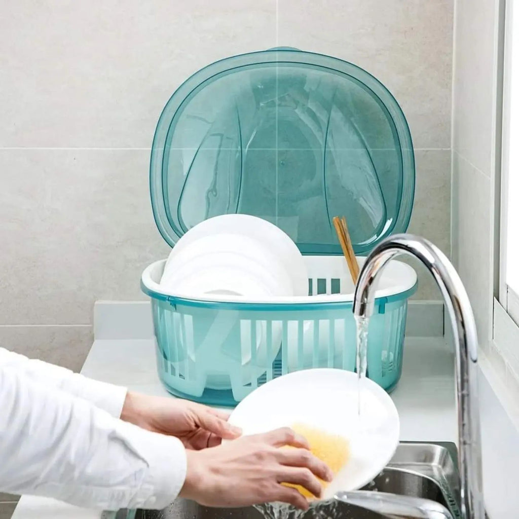 Kitchen Dish Rack With Lid