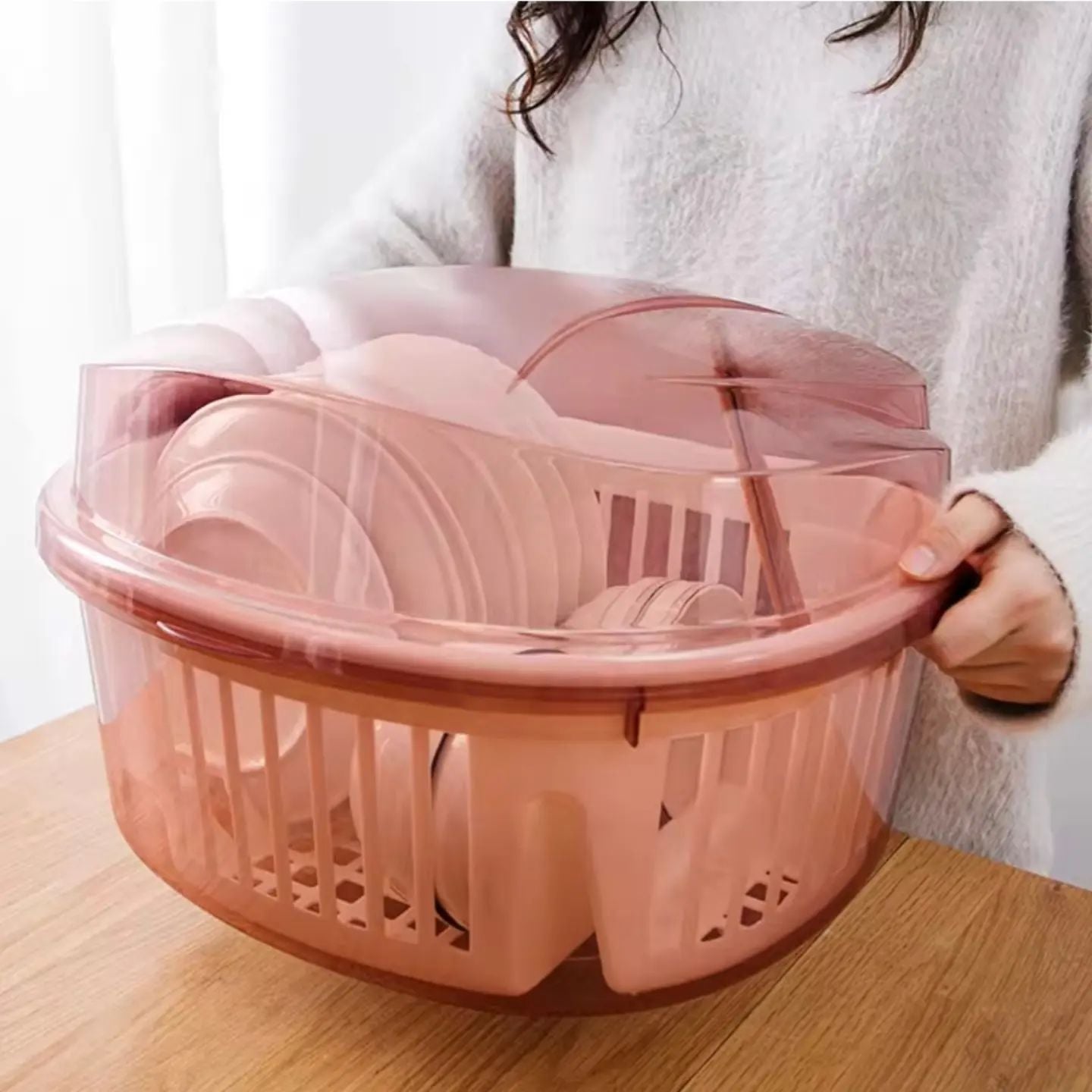 Kitchen Dish Rack With Lid