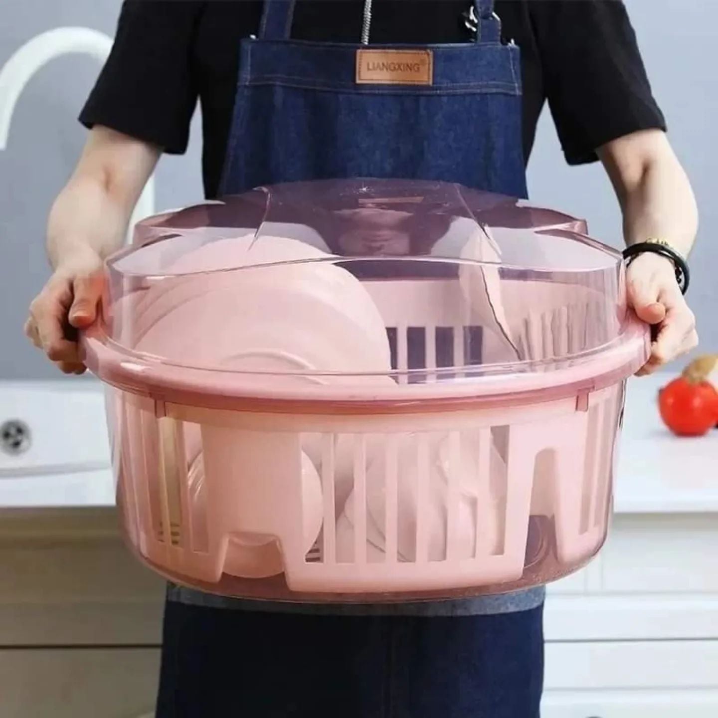 Kitchen Dish Rack With Lid