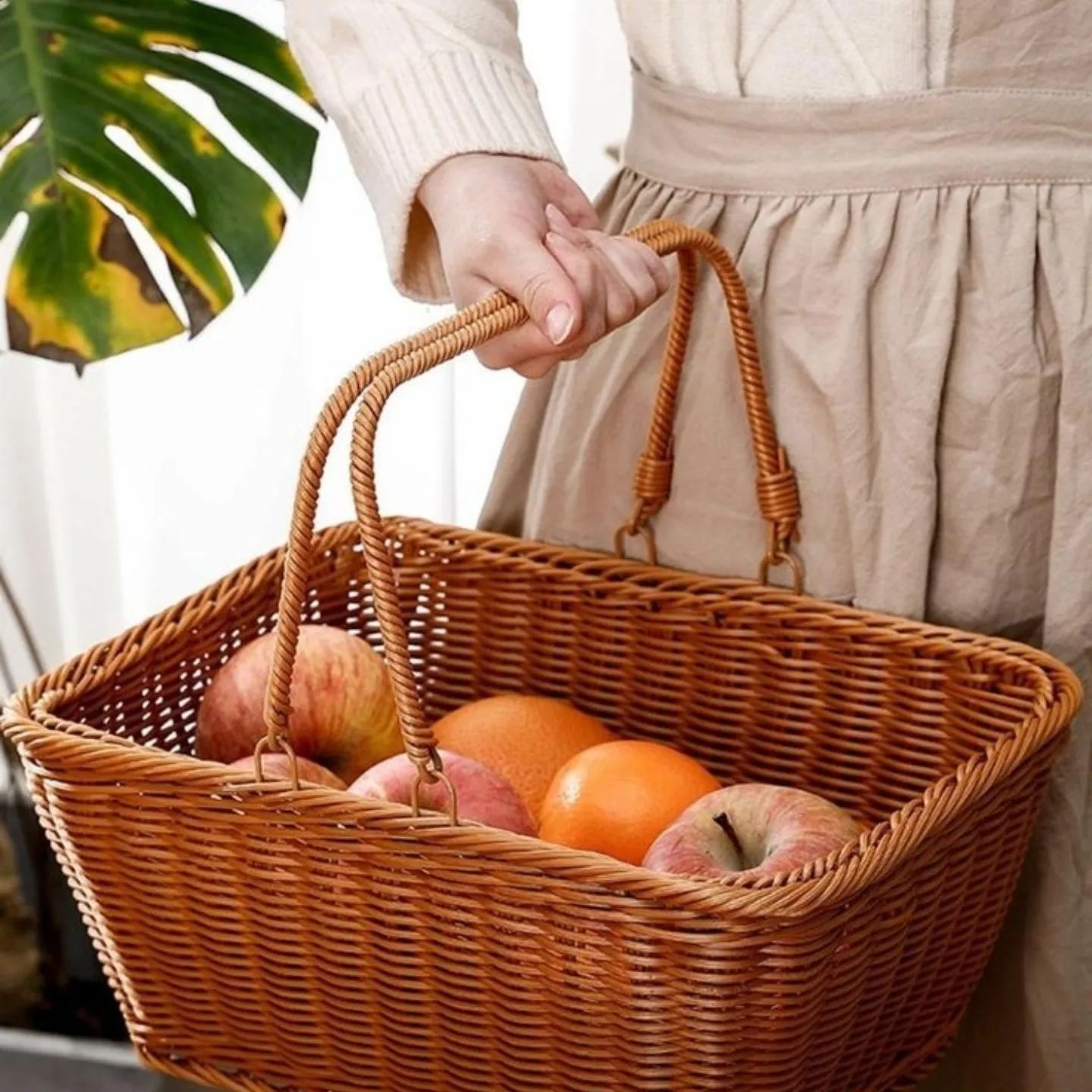 Light Weight Rattan Storage Basket