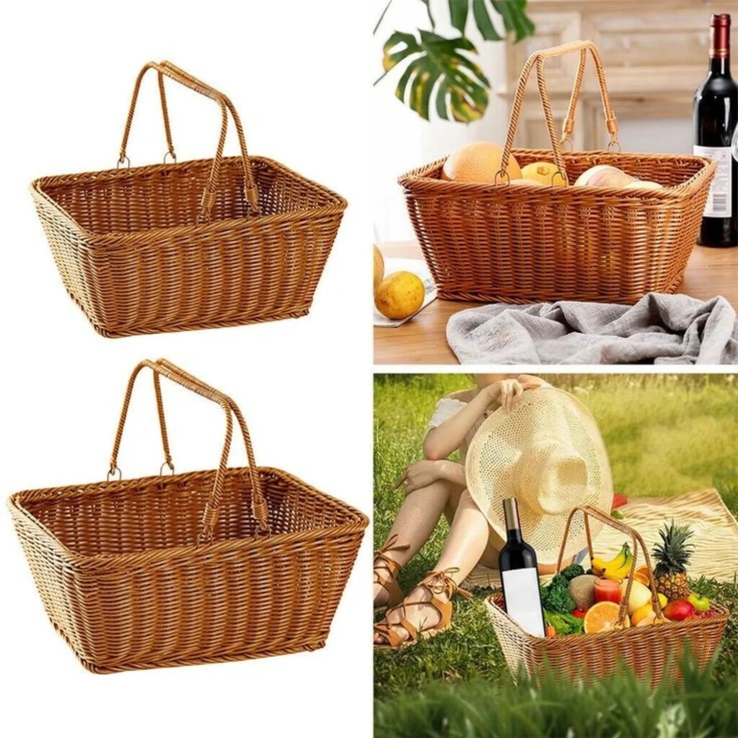 Light Weight Rattan Storage Basket