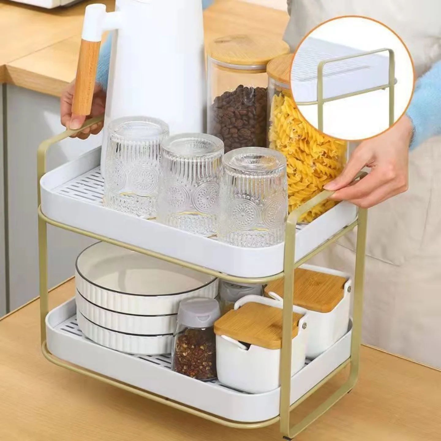 2 Tier Luxury Drain Storage Rack