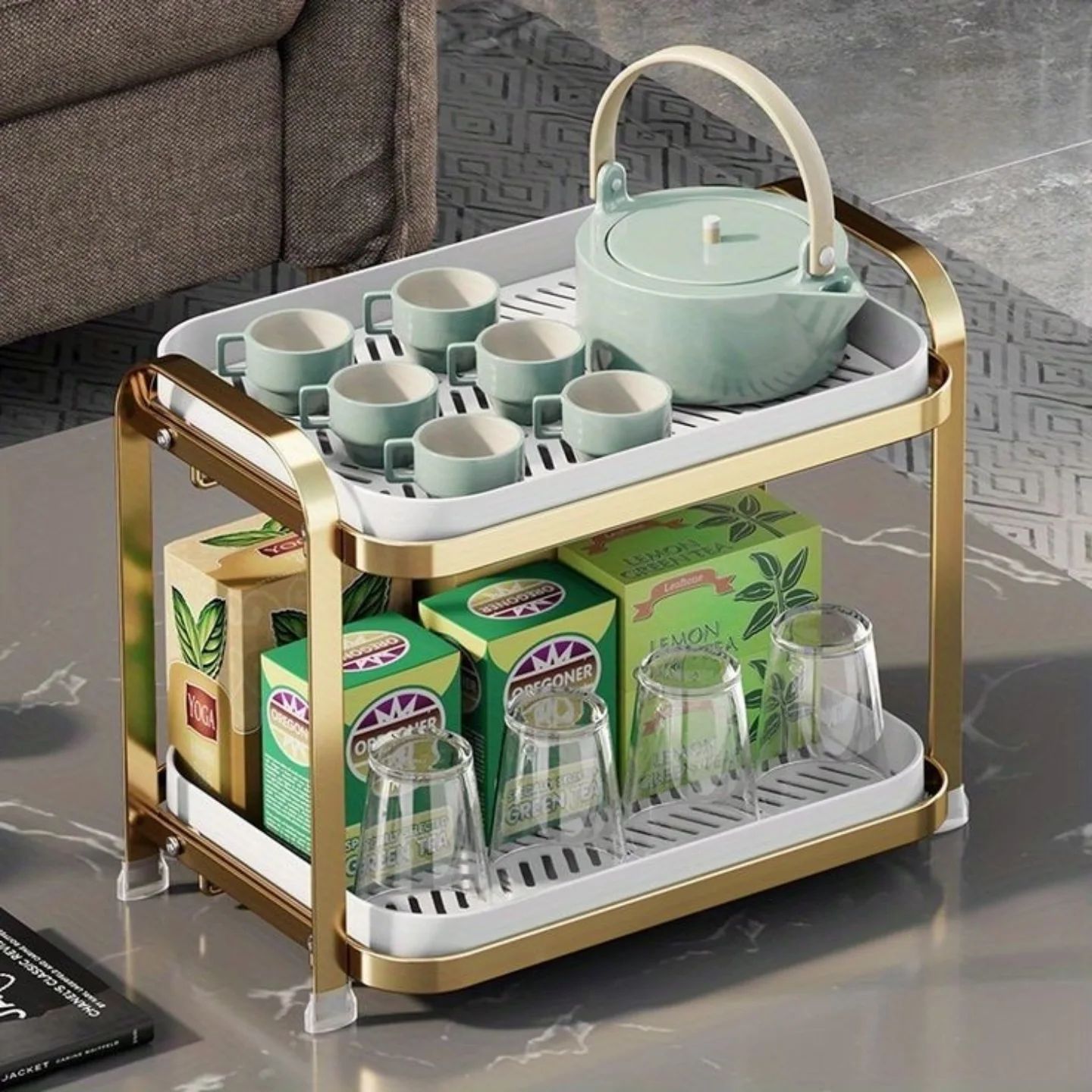 2 Tier Luxury Drain Storage Rack