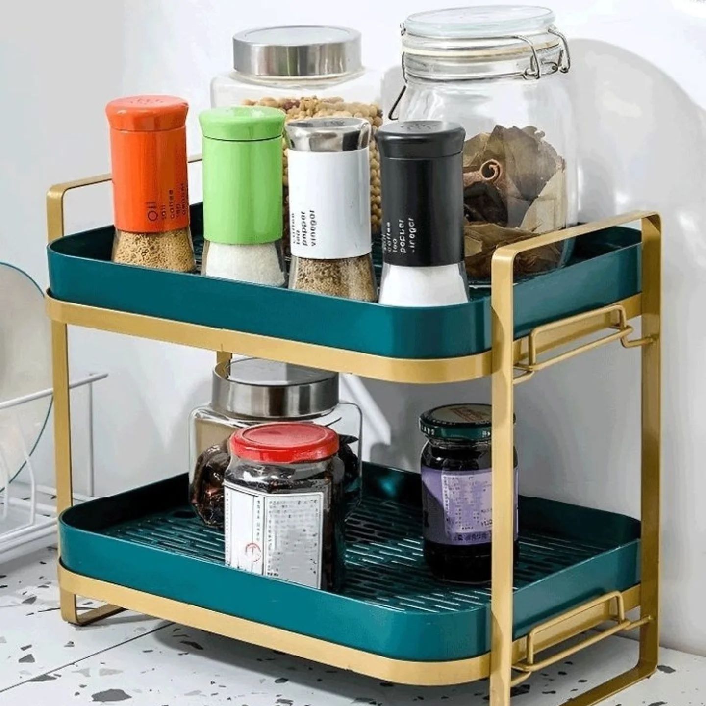 2 Tier Luxury Drain Storage Rack