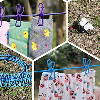 Portable Clothesline With 12 Clip