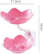 Self Adhesive Double Layer Flower Soap Tray