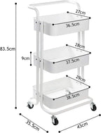 3 Tier Kitchen Trolley Rack (Plastic)