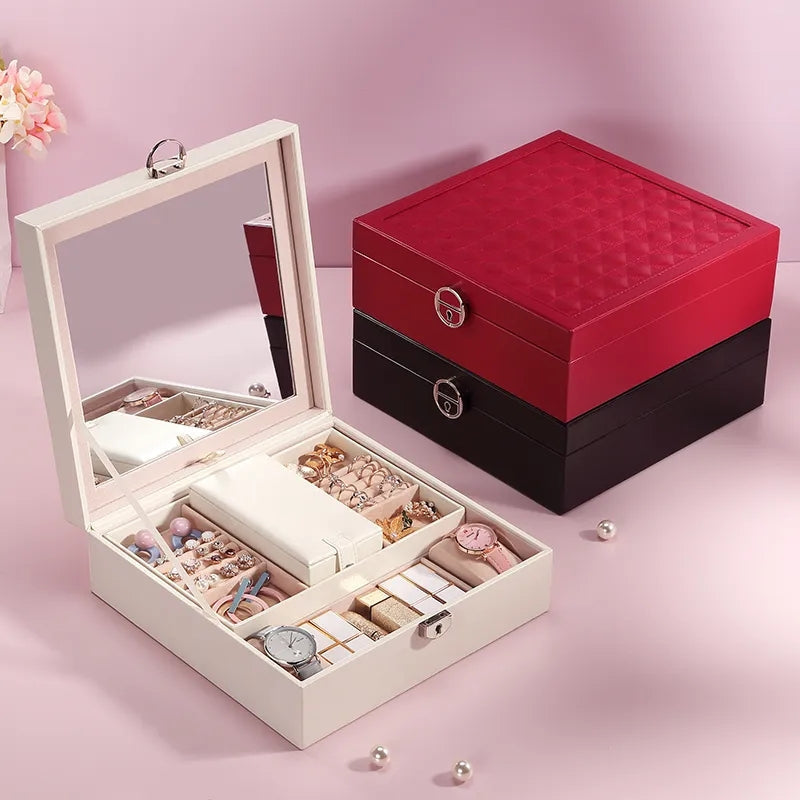 High-End Leather Jewelry Organizer