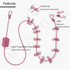 Portable Clothesline With 12 Clip