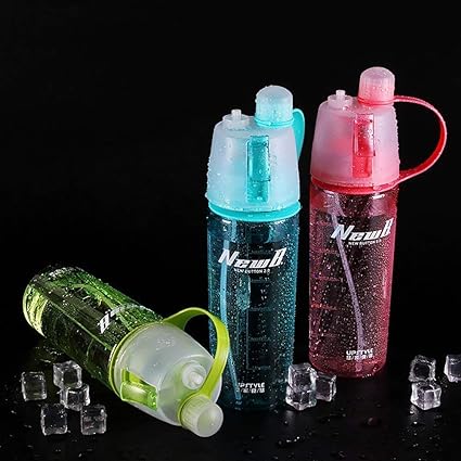 Sports Water Bottle With Mist Spray