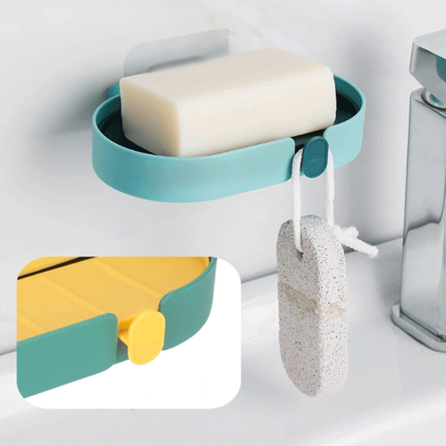 Wall-Mounted Double Drain Soap Tray