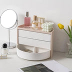 Semicircle cosmetic organizer