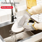 Bamboo Fiber Dish-Washing Gloves