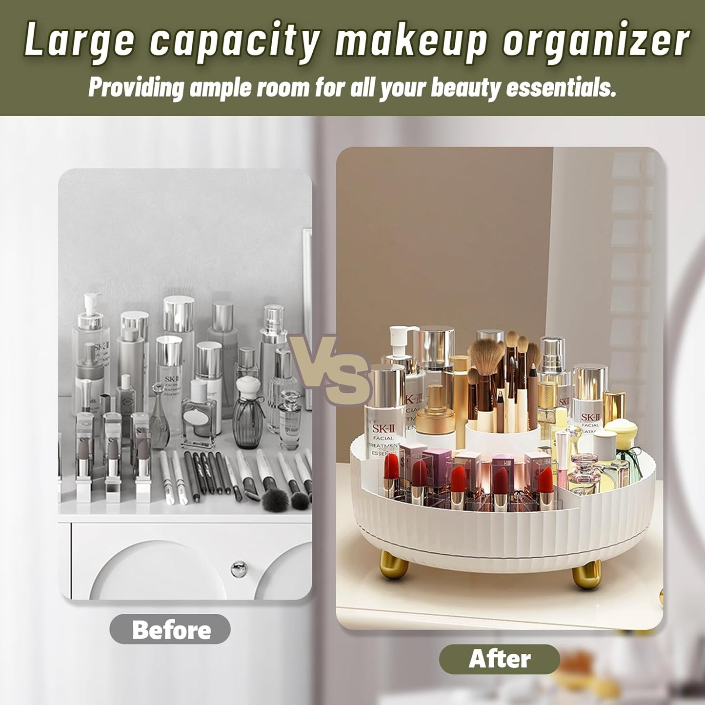 Spinning Skincare Lotion Organizer