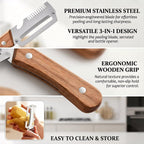 3-in-1 Stainless Steel Vegetable Peeler