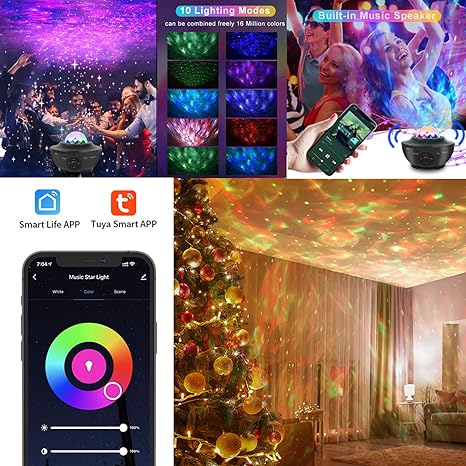 Galaxy Projector Lights With Bluetooth Speaker