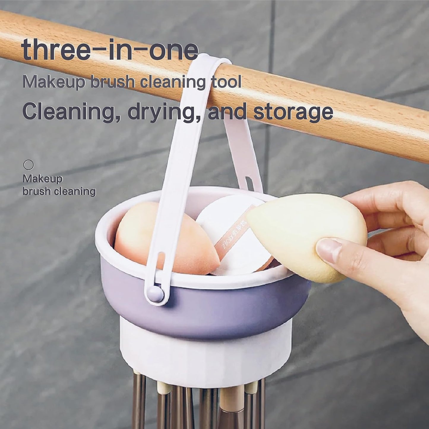 3 in 1 Silicone Makeup Brush Cleaner
