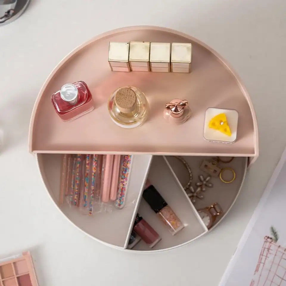 Semicircle cosmetic organizer