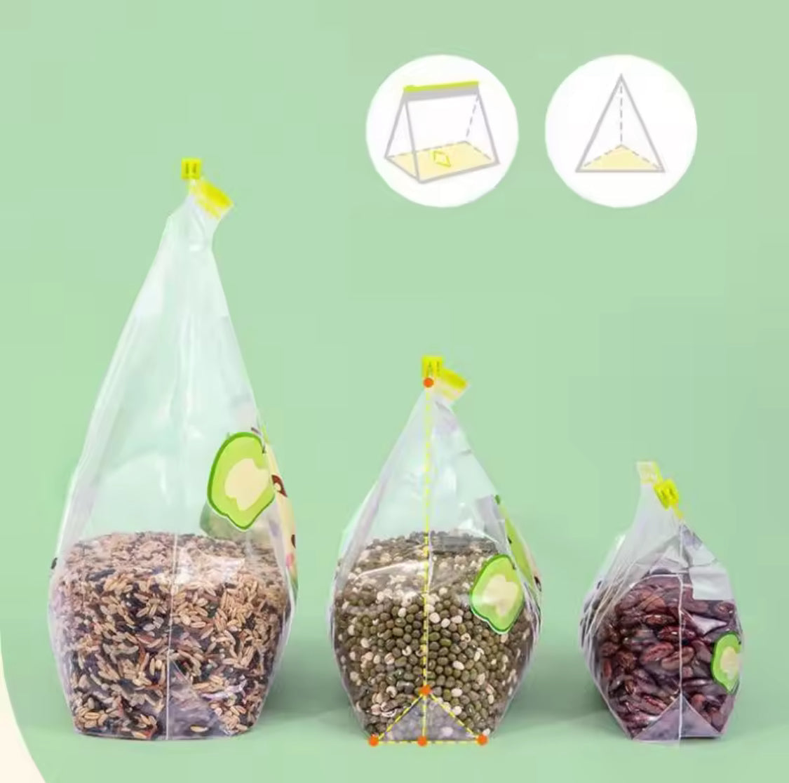 Tranparent Reusable Food-Grade Storage Bag