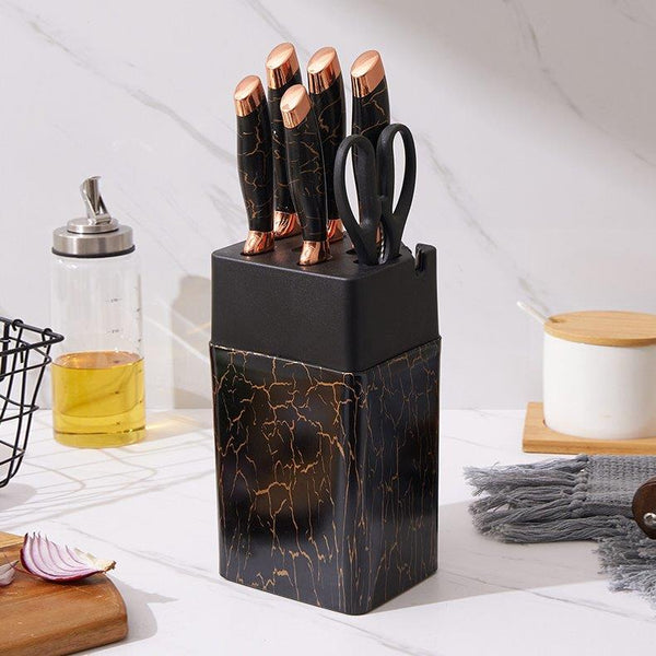 Marble Pattern 7 Pcs Knife & Sharpener Set – Martix