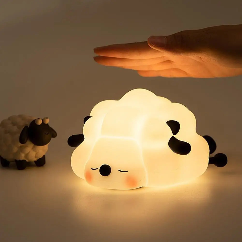 Silicone Sheep Night Lamp - Rechargeable Touch Sensor Bedside Light