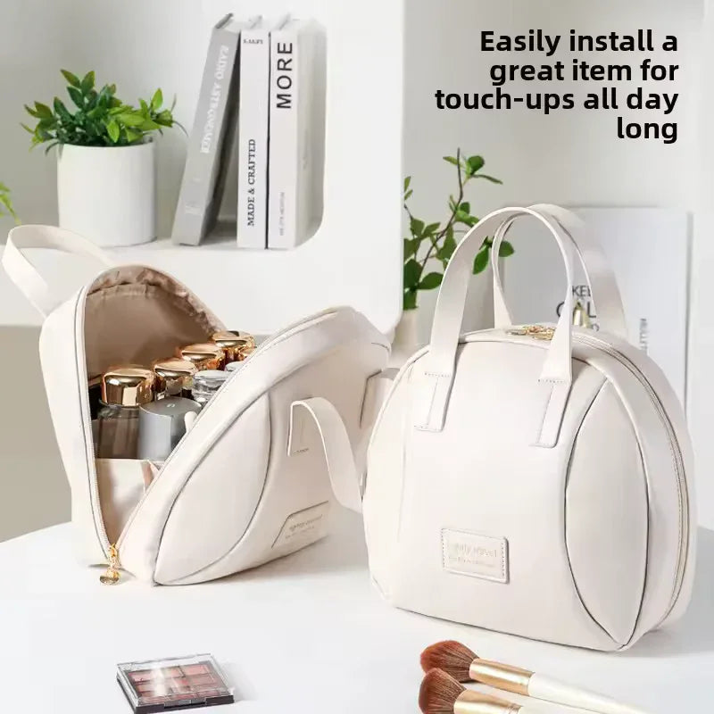 Large Capacity Women’s Makeup Bag – Portable High-End Travel Toiletry Organizer