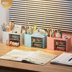 Desktop Stationery Organizer With Drawer