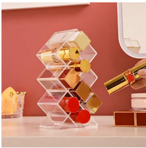 10 Grid Acrylic Lipstick Organizer