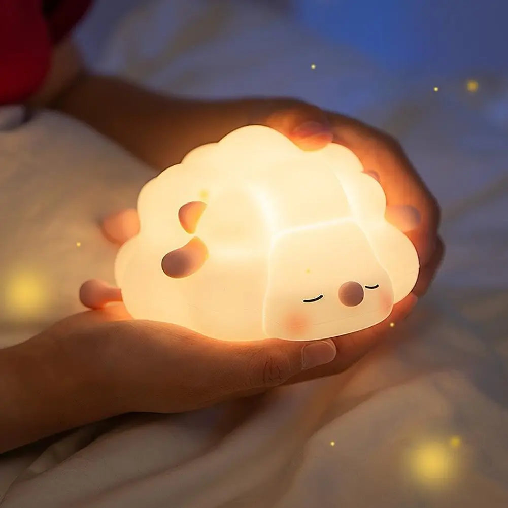 Silicone Sheep Night Lamp - Rechargeable Touch Sensor Bedside Light