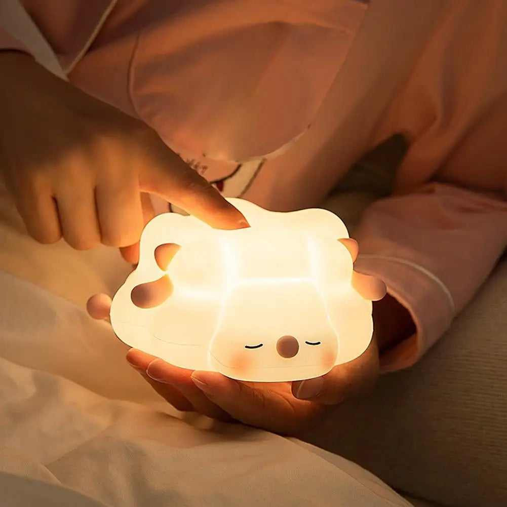 Silicone Sheep Night Lamp - Rechargeable Touch Sensor Bedside Light
