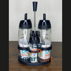 Vinegar,Oil,Salt & Pepper Bottles with Holder