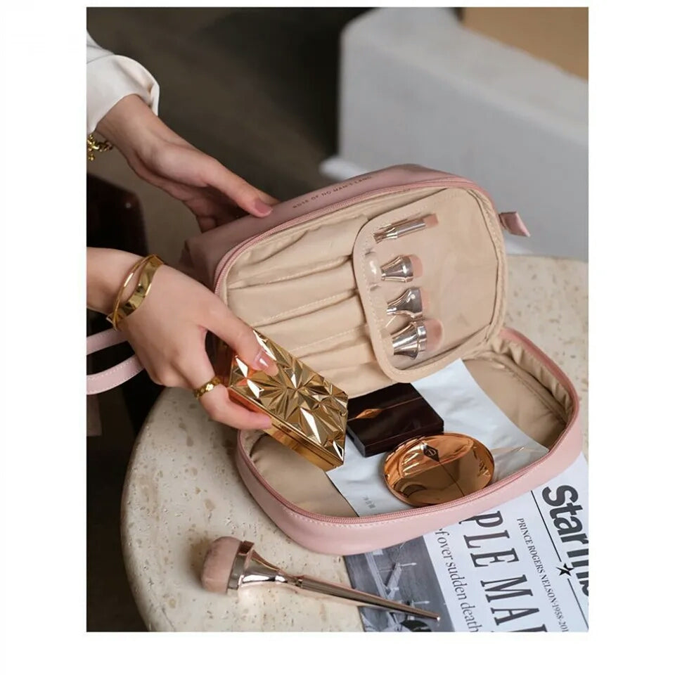 Women Cosmetic PU Leather Bag