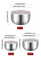 Set Of 3 Steel Fresh Bowl